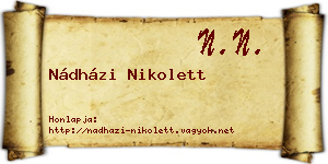 Nádházi Nikolett névjegykártya